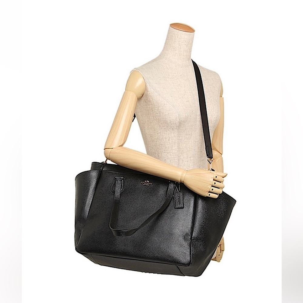 Coach Black Leather Diaper Bag